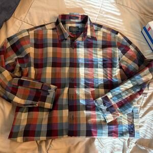 Pendleton Vintage Woolen Mills Lodge Shirt Blue Red Brown Plaid Men’s M, NWT